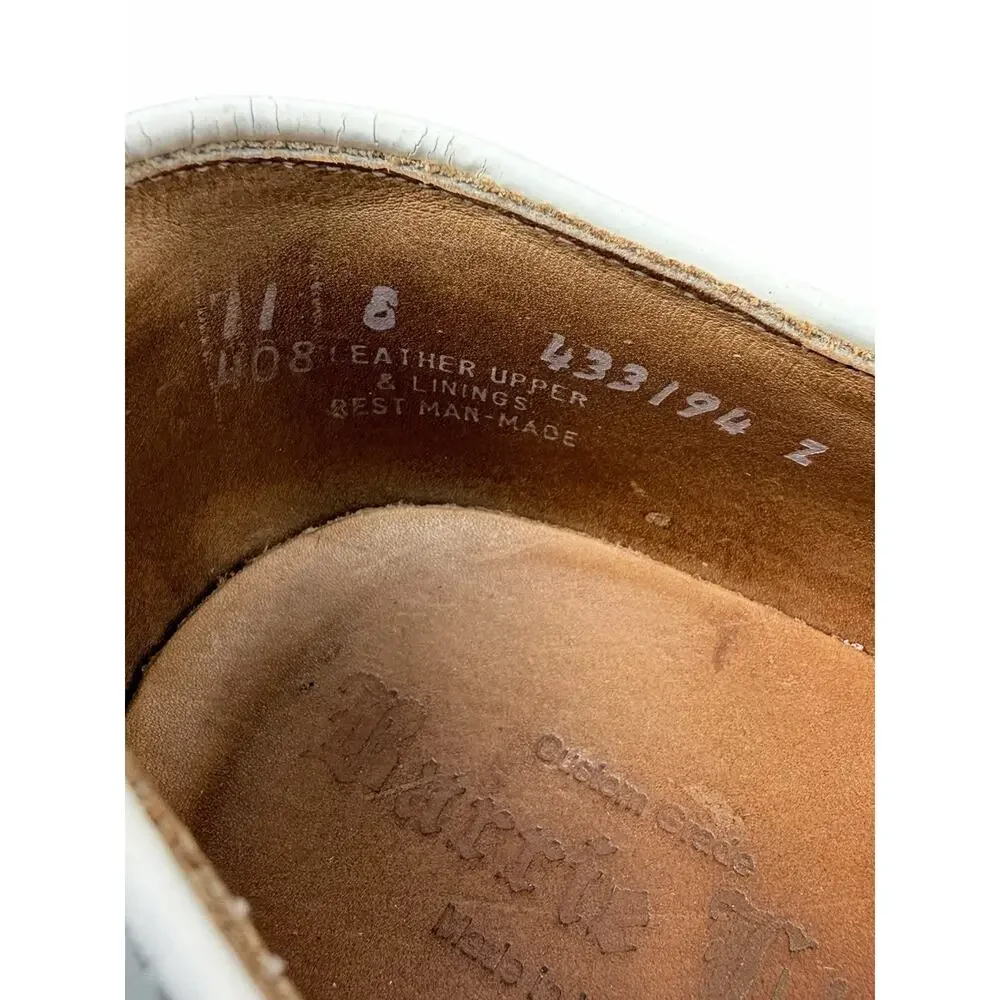 Warrior Ltd White Leather Derby Shoes Vibram USA Made Men’s 11 Custom Grade